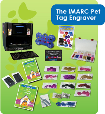 What you get with an iMARC Pet Tag Engraving System