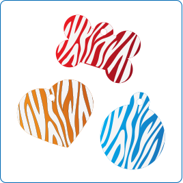 Animal Zebra  Pet Tags