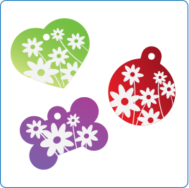 Floral Daisy  Pet Tags