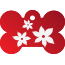 Floral Lily Pet Tags