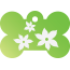 Floral Lily Pet Tags