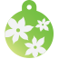 Floral Lily Pet Tags