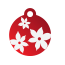 Floral Lily Pet Tags