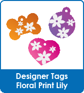Designer Tags Floral Print Lily