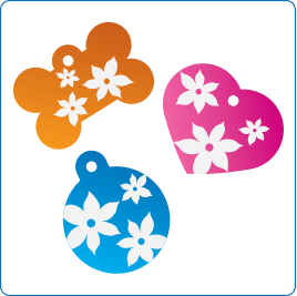 Floral Lily  Pet Tags