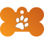 Paw Single Paw Pet Tags