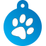 Paw Single Paw Pet Tags