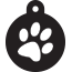 Paw Single Paw Pet Tags