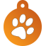 Paw Single Paw Pet Tags