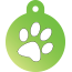 Paw Single Paw Pet Tags