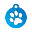 Paw Single Paw Pet Tags