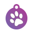 Paw Single Paw Pet Tags