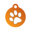 Paw Single Paw Pet Tags