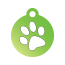 Paw Single Paw Pet Tags