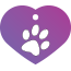 Paw Single Paw Pet Tags