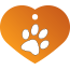 Paw Single Paw Pet Tags