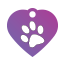 Paw Single Paw Pet Tags