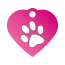 Paw Single Paw Pet Tags