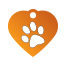 Paw Single Paw Pet Tags