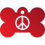 Peace Peace Pet Tags