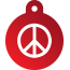 Peace Peace Pet Tags