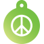 Peace Peace Pet Tags