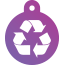 Peace Recycle Pet Tags