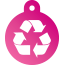 Peace Recycle Pet Tags