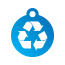 Peace Recycle Pet Tags