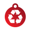 Peace Recycle Pet Tags
