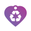 Peace Recycle Pet Tags