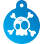 Punk Cartoon Skull Pet Tags