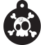 Punk Cartoon Skull Pet Tags