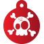 Punk Cartoon Skull Pet Tags