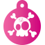Punk Cartoon Skull Pet Tags