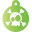 Punk Cartoon Skull Pet Tags
