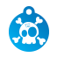 Punk Cartoon Skull Pet Tags