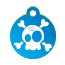 Punk Cartoon Skull Pet Tags