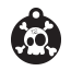 Punk Cartoon Skull Pet Tags