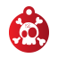 Punk Cartoon Skull Pet Tags