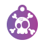 Punk Cartoon Skull Pet Tags