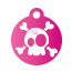 Punk Cartoon Skull Pet Tags