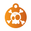 Punk Cartoon Skull Pet Tags