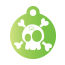 Punk Cartoon Skull Pet Tags