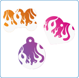 Punk Flame Pet Tags