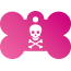 Punk Pirate Skull Pet Tags