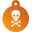 Punk Pirate Skull Pet Tags