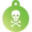 Punk Pirate Skull Pet Tags