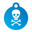 Punk Pirate Skull Pet Tags