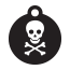 Punk Pirate Skull Pet Tags